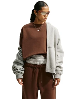 Dámská mikina Nike Studio Fleece, hnědá, IM8082, 259