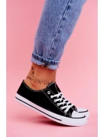 Dámské Klasické Tenisky Černé S Bílou Podešví Omerta Dámské Klasické Tenisky Černé S Bílou Podešví Omerta