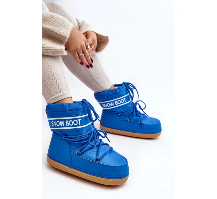 Dámské vázané sněhové boty modré model 21642407 - Boto Dámské vázané sněhové boty modré model 21642407 - Boto
