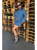 Kožené semišové kožené kozačky na podpatku s izolací Khaki model 22320935 - Boto Kožené semišové kožené kozačky na podpatku s izolací Khaki model 22320935 - Boto