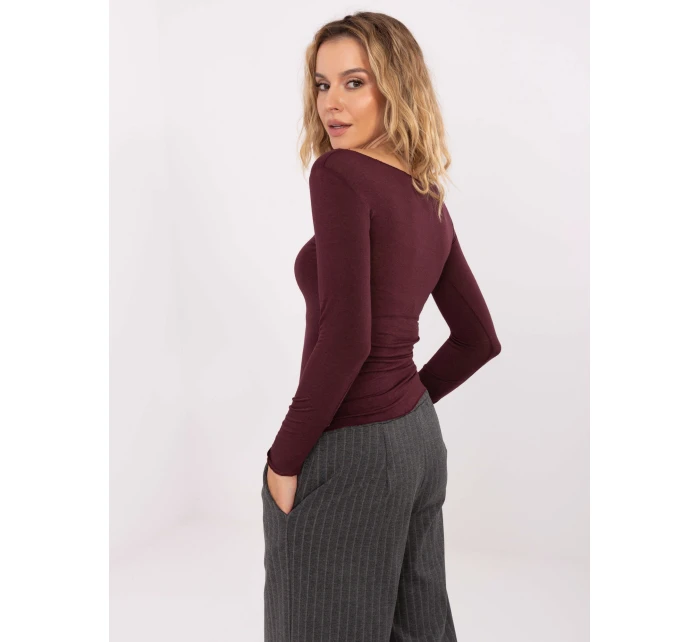 Bluzka IT BZ model 21757360 bordowy - FPrice Bluzka IT BZ model 21757360 bordowy - FPrice