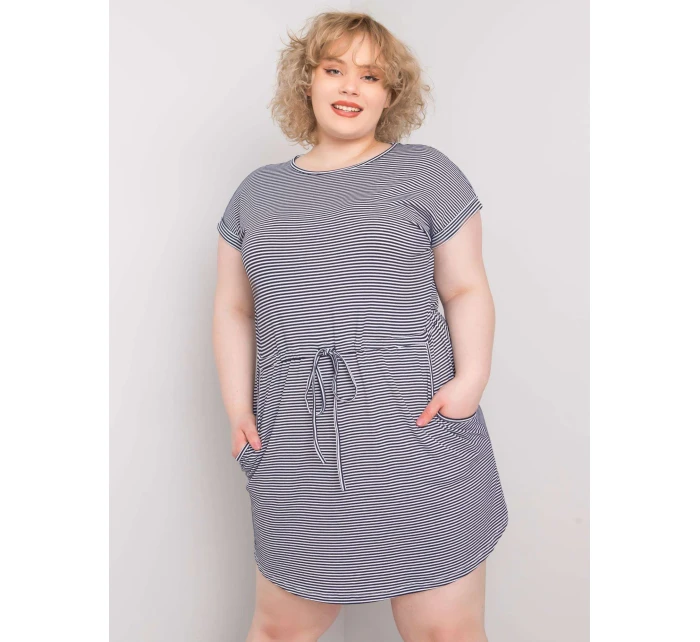 Šaty RV SK 6632.25 bílé a tmavě modré
