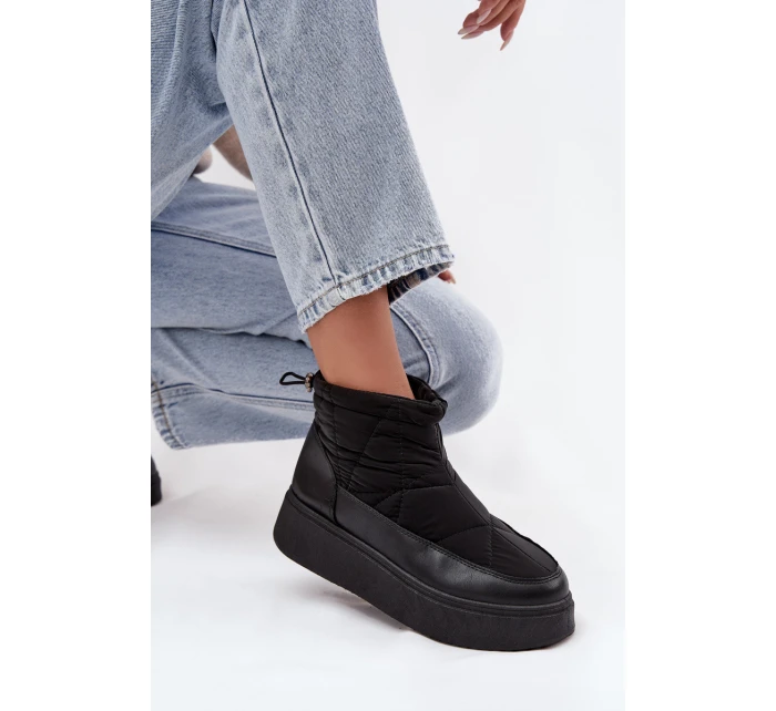 Dámské zateplené sněhule na platformě Tahlira – černé