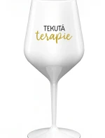 TEKUTÁ TERAPIE - bílá nerozbitná sklenice na víno 470 ml