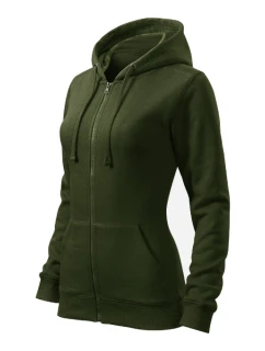 Trendy Zipper mikina dámská military