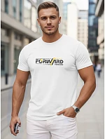 Pánské bavlněné tričko se streetwearovým potiskem bílé FashionStreet NX0145R Pánské bavlněné tričko se streetwearovým potiskem bílé FashionStreet NX0145R