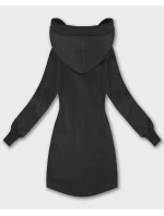 Dámská mikina v grafitové barvě se svetrovými vsadkami LHD (AMG-172A)