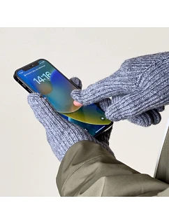 Pletené rukavice na telefon s výřezem na model 22083383 šedé - Hurtel