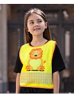 Korntex FUN Dětská bezpečnostní vesta 76.FUNY hi vis yellow/polar bear Korntex FUN Dětská bezpečnostní vesta 76.FUNY hi vis yellow/polar bear