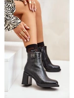 Hadí dámské botky na podpatku z přírodní kůže černé Vinceza 66670 Hadí dámské botky na podpatku z přírodní kůže černé Vinceza 66670