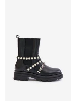 Dámské Chelsea Boty S Pásky Černé model 21677506 - Boto Dámské Chelsea Boty S Pásky Černé model 21677506 - Boto