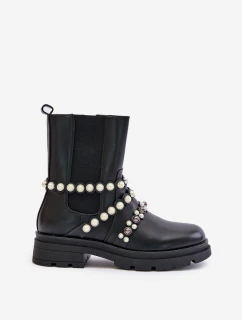 Dámské Chelsea Boty S Pásky Černé model 21677506 - Boto