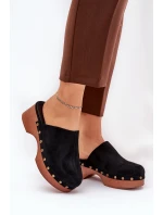 Klapky Dámské S Eko Semišové Černé model 21687916 - Boto Klapky Dámské S Eko Semišové Černé model 21687916 - Boto