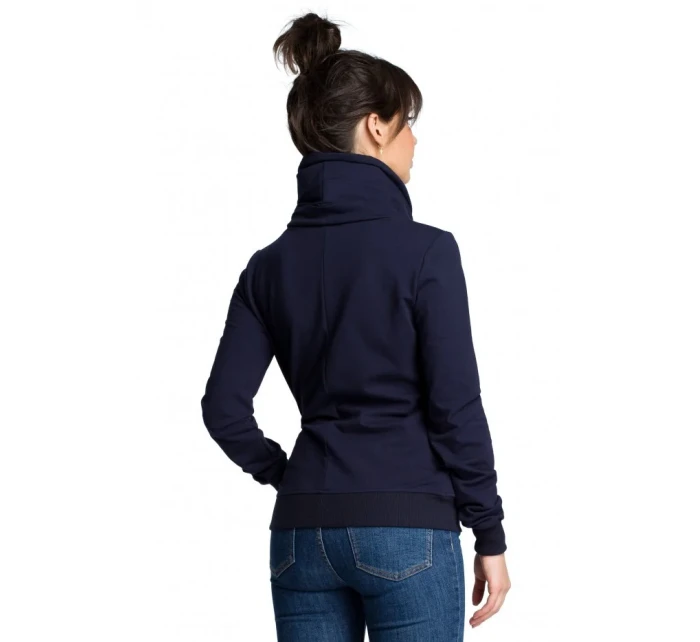 model 18001782 Mikina s kapucí na zip tmavě modrá - BeWear