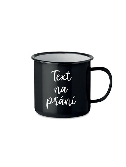 TEXT NA PŘÁNÍ - černý plecháček 300 ml TEXT NA PŘÁNÍ - černý plecháček 300 ml