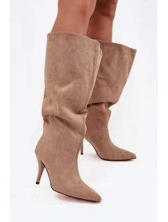 Kozačky na podpatku model 219854 Step in style