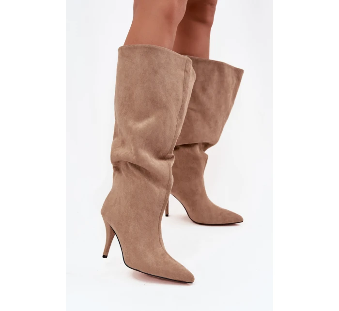 Kozačky na podpatku model 219854 Step in style Kozačky na podpatku model 219854 Step in style