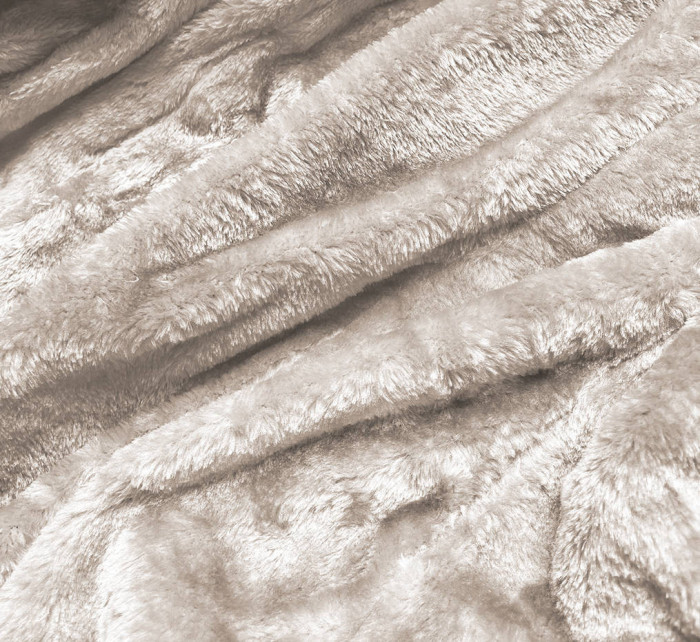 Hnědá dámská zimní bunda parka se vsadkami z eko kůže model 18919153 - LHD