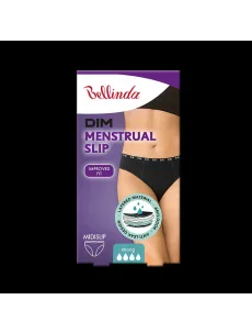 Noční i denní menstruační kalhotky MENSTRUAL SLIP STRONG - BELLINDA - černá