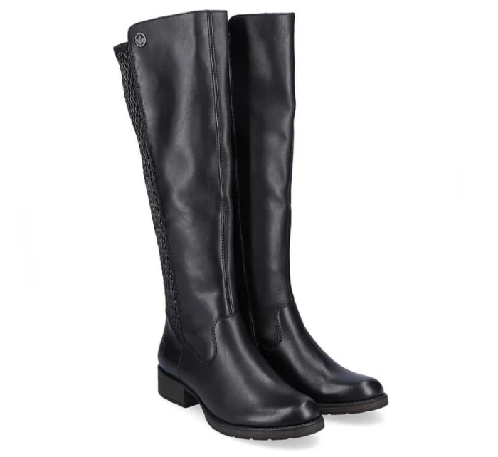 Kožené boty Rieker W Z9591-00 černá