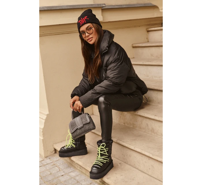 Dámské sněhové boty s podrážkou  černé model 21639286 - D.Franklin