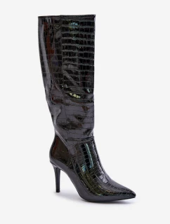 Kozačky Na Podpatku S Černé model 21677350 - Boto