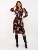 Sukienka IT SK model 21494212 brązowy - FPrice Sukienka IT SK model 21494212 brązowy - FPrice