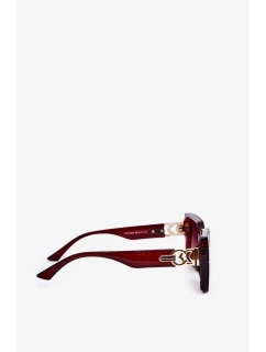 Dámské čtvercové sluneční brýle UV400 hnědé