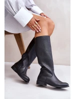 Dámské Kožené Polokozačky Na Zip Lewski 3616 Černé Dámské Kožené Polokozačky Na Zip Lewski 3616 Černé