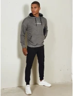 Pánská antracitová mikina s potiskem FashionStreet BX5723