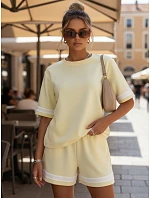 Dámská letní souprava s šortkami žlutá FashionStreet AY1164