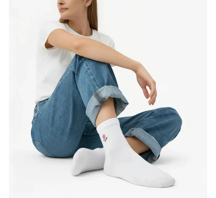 Dámské vysoké krémové bambusové ponožky Filippo SD-AN06 Dámské vysoké krémové bambusové ponožky Filippo SD-AN06