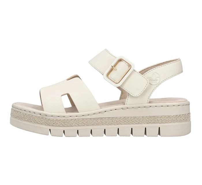 Béžové dámské sandály na platformě model 22097433 - Rieker