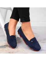 Semišové kožené mokasíny Filippo W PAW201D navy blue