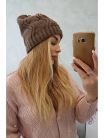 Fleecová čepice Sylwia K244 mocca Fleecová čepice Sylwia K244 mocca