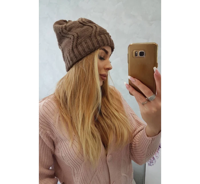 Fleecová čepice Sylwia K244 mocca Fleecová čepice Sylwia K244 mocca