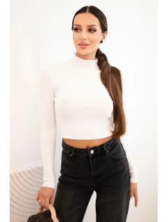 Dámské pruhované šaty s rolákem a ozdobnými knoflíky bordová