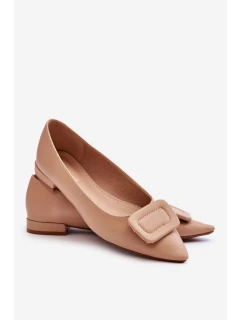 Klasické baleríny s zdobením Béžove model 21622390 - Boto
