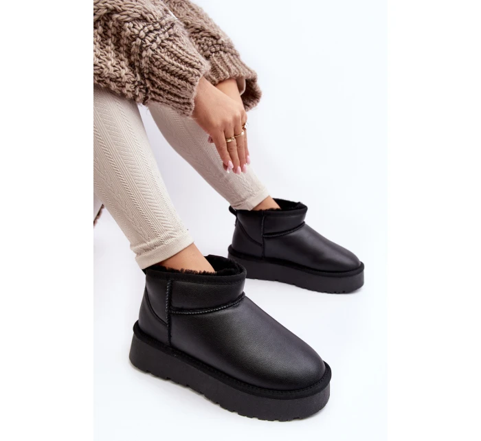 Kožené Dámské Na Platformě Černé model 21639040 - Boto