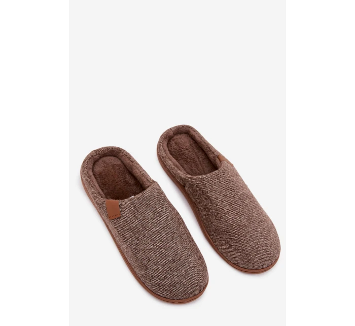 Pánské hnědé pantofle model 21793951 - Boto Pánské hnědé pantofle model 21793951 - Boto