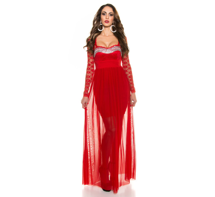 Red-Carpet-LookSexy Koucla evening dress with lace
