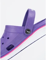 Luxusní fialové nazouváky dámské na plochém podpatku Luxusní fialové nazouváky dámské na plochém podpatku