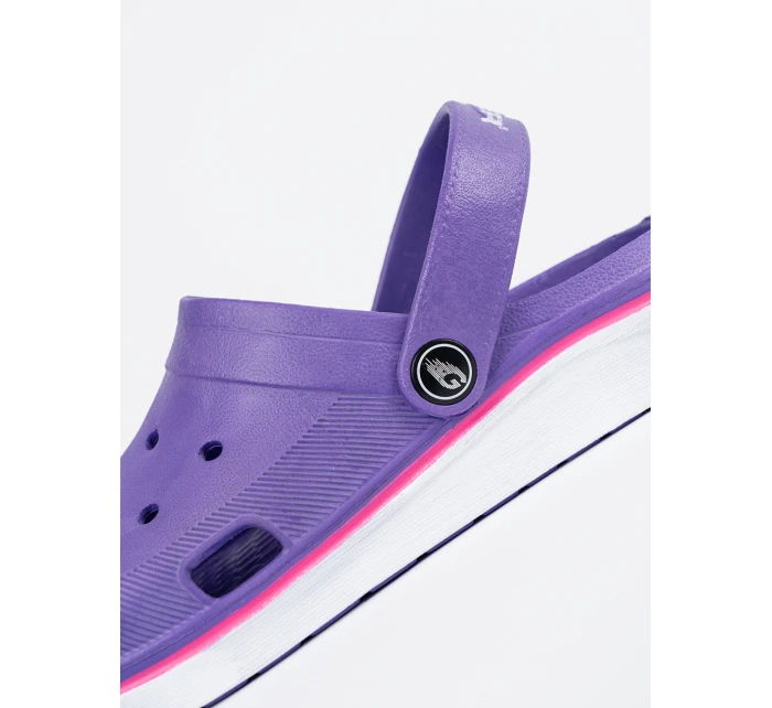 Luxusní fialové nazouváky dámské na plochém podpatku Luxusní fialové nazouváky dámské na plochém podpatku