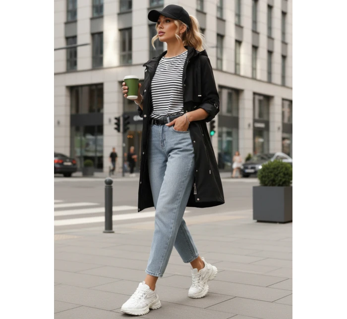 Dámská přechodná bunda parka černá FashionStreet TY5556 Dámská přechodná bunda parka černá FashionStreet TY5556