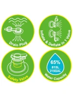 2-rodinná zaoblená radiální umyvadla s tyčemi 258x170x50 cm 51471