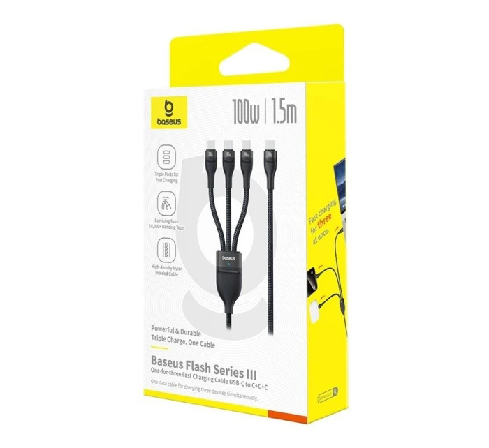 Baseus Flash Series 3 kabel m (černý) model 21861836