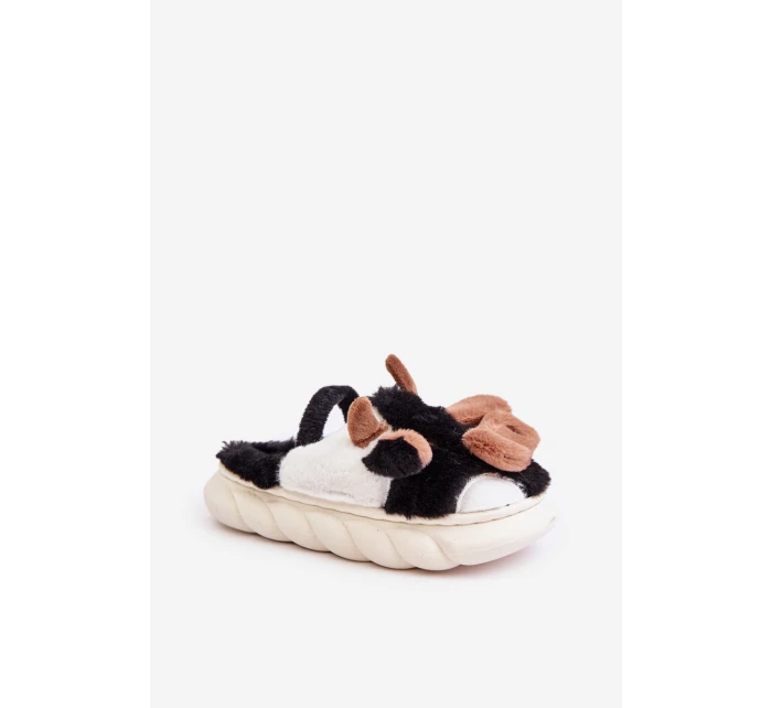 Dětské teplé pantofle s kožešinou Růžove model 21678046 - Boto