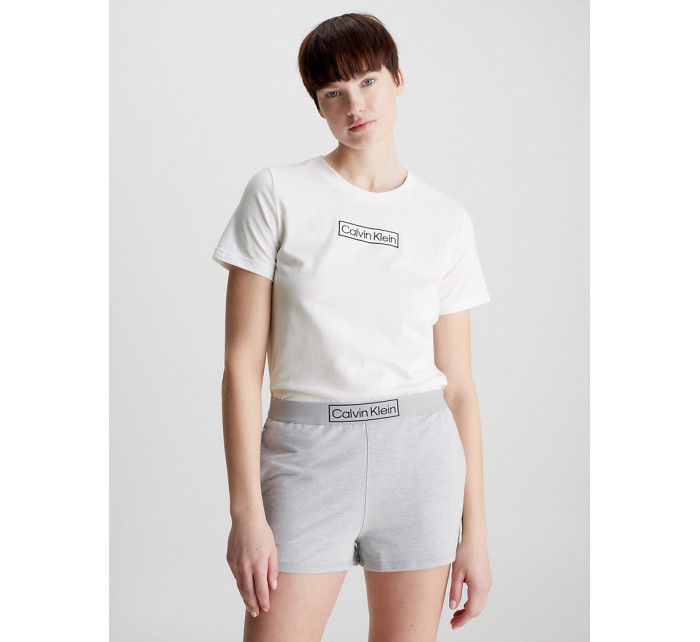 Dámské tričko Lounge T-Shirt Reimagined Heritage S/S CREW NECK 000QS6798E100 bílá - Calvin Klein