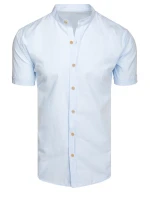 Pánská modrá košile s krátkým rukávem FashionStreet KX1048