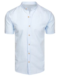 Pánská modrá košile s krátkým rukávem FashionStreet KX1048